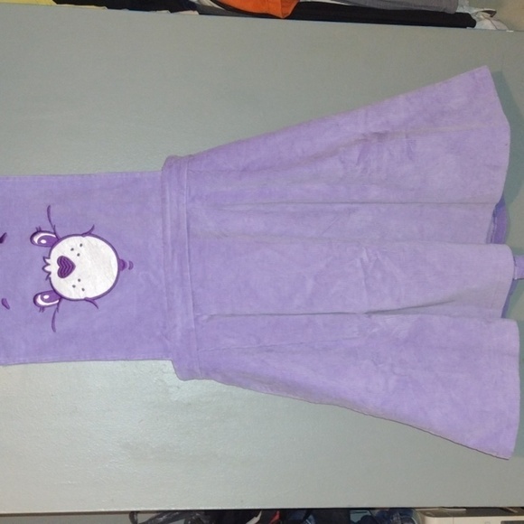 DOLLS kill x Care Bears Lilac Corduroy Pinafore Romper Mini Dress - Picture 3 of 12